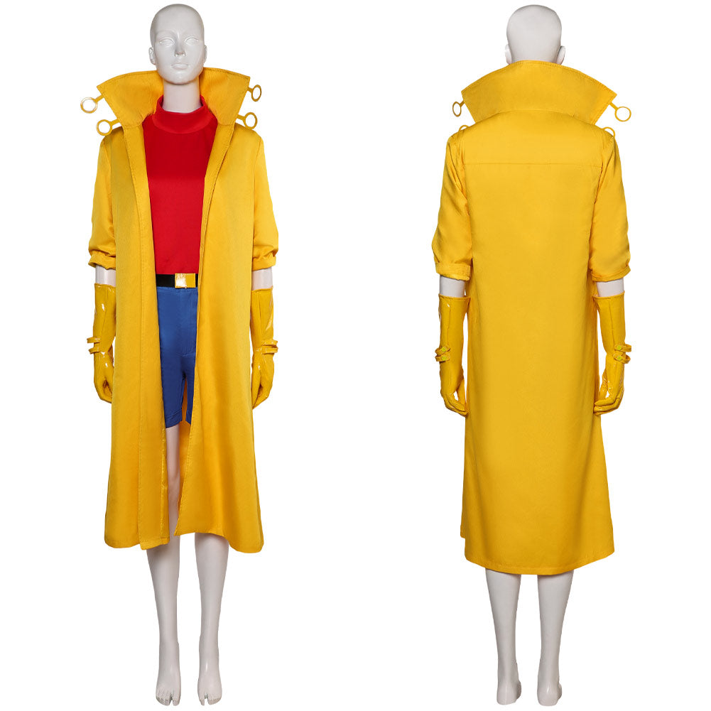 Vajra Wolf Yellow Top Pants Full Set Party Carnival Halloween Cosplay Costume