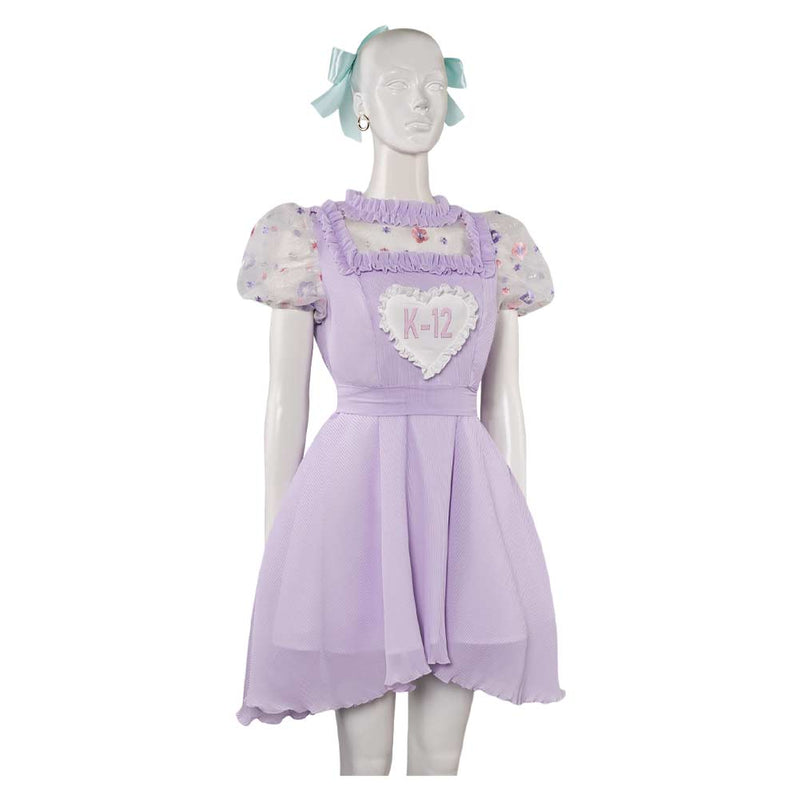 K-12 Crybaby Women Purple Dress Party Carnival Halloween Cosplay Costume