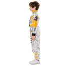 Kids Children Astronaut Blue Yellow Futuristic Fullset Outfits Halloween Carnival Cosplay Costume