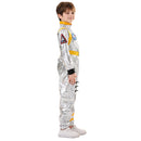 Kids Children Astronaut Blue Yellow Futuristic Fullset Outfits Halloween Carnival Cosplay Costume