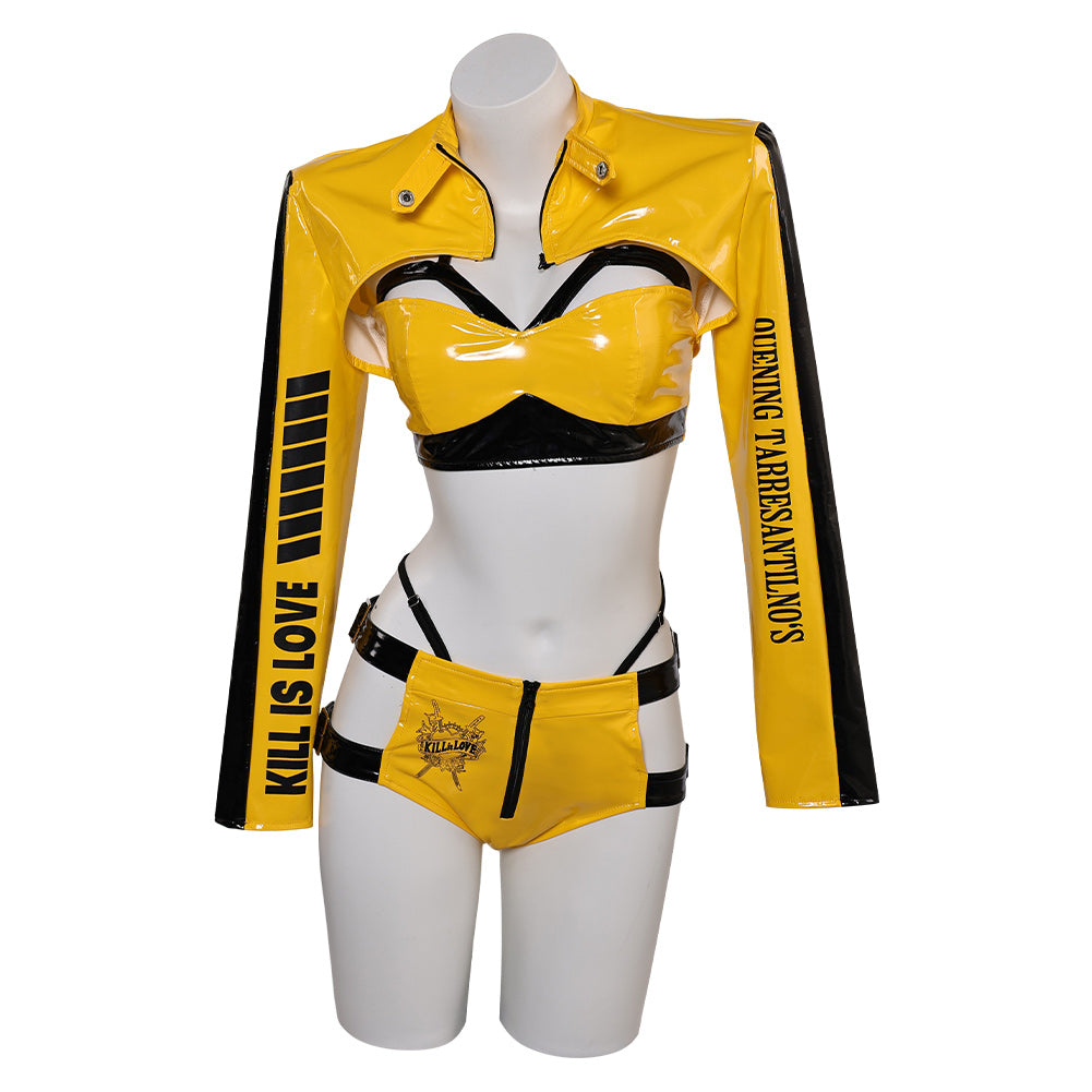 Kill Bill The Bride Women Yellow Sexy Suit Party Carnival Halloween Co 8533