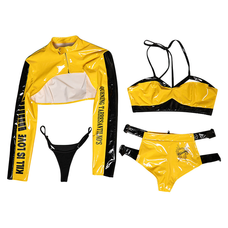 Kill Bill Movie The Bride Women Yellow Sexy Suit Party Carnival Halloween Cosplay Costume