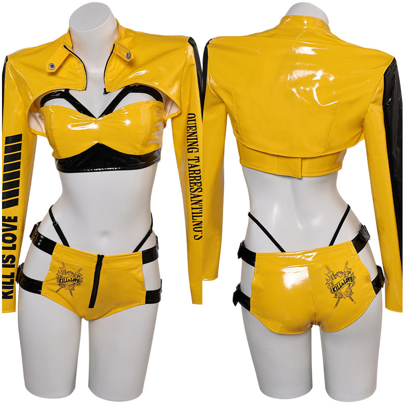 Kill Bill Movie The Bride Women Yellow Sexy Suit Party Carnival Halloween Cosplay Costume