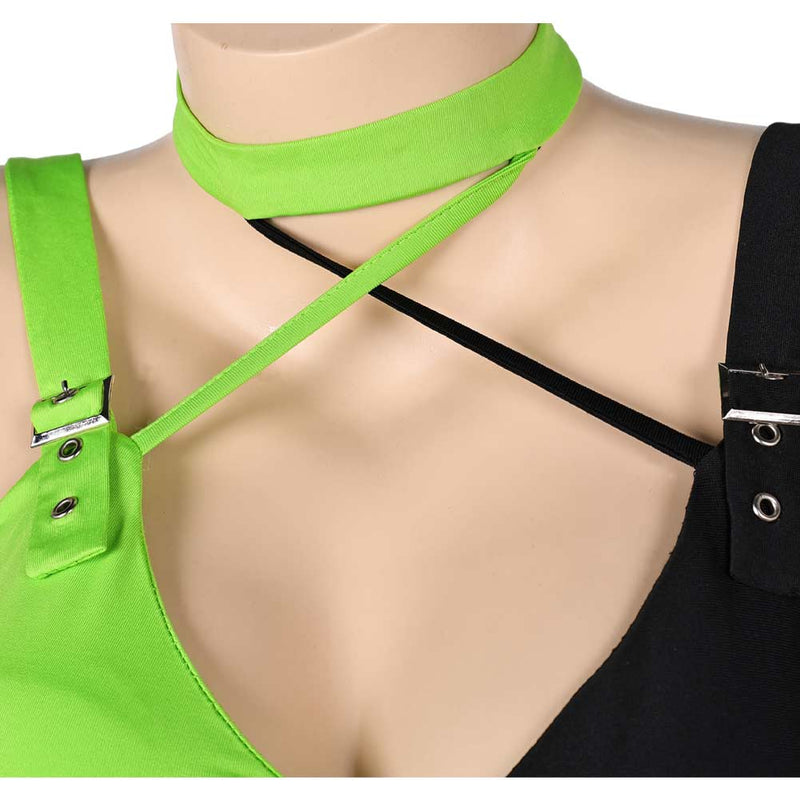 Kim Possible TV Shego Women Green Sexy Swimsuit Party Carnival Halloween Cosplay Costume