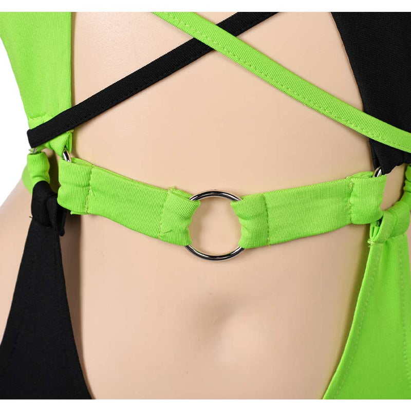 Kim Possible TV Shego Women Green Sexy Swimsuit Party Carnival Halloween Cosplay Costume