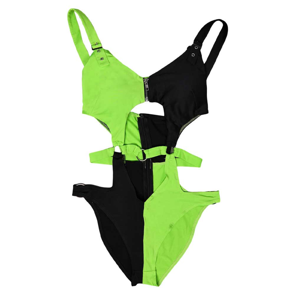 Kim Possible TV Shego Women Green Sexy Swimsuit Party Carnival Hallowe