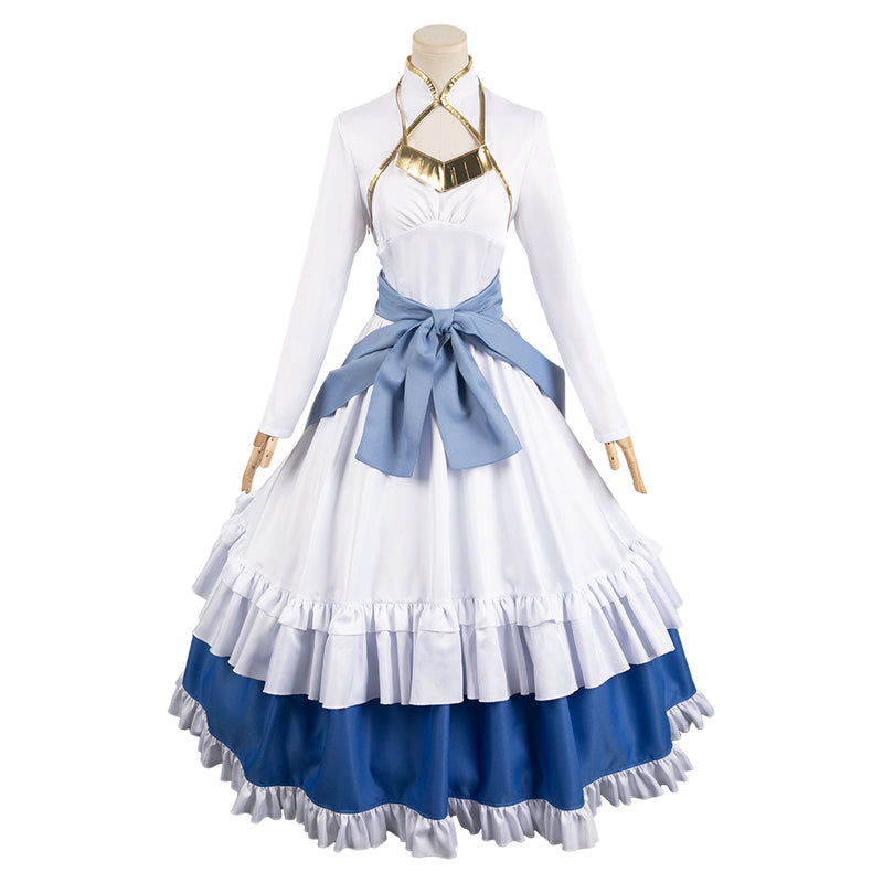 Kono Subarashii Sekai ni Shukufuku wo! Anime Eris Women White And Blue Dress Cosplay Costume