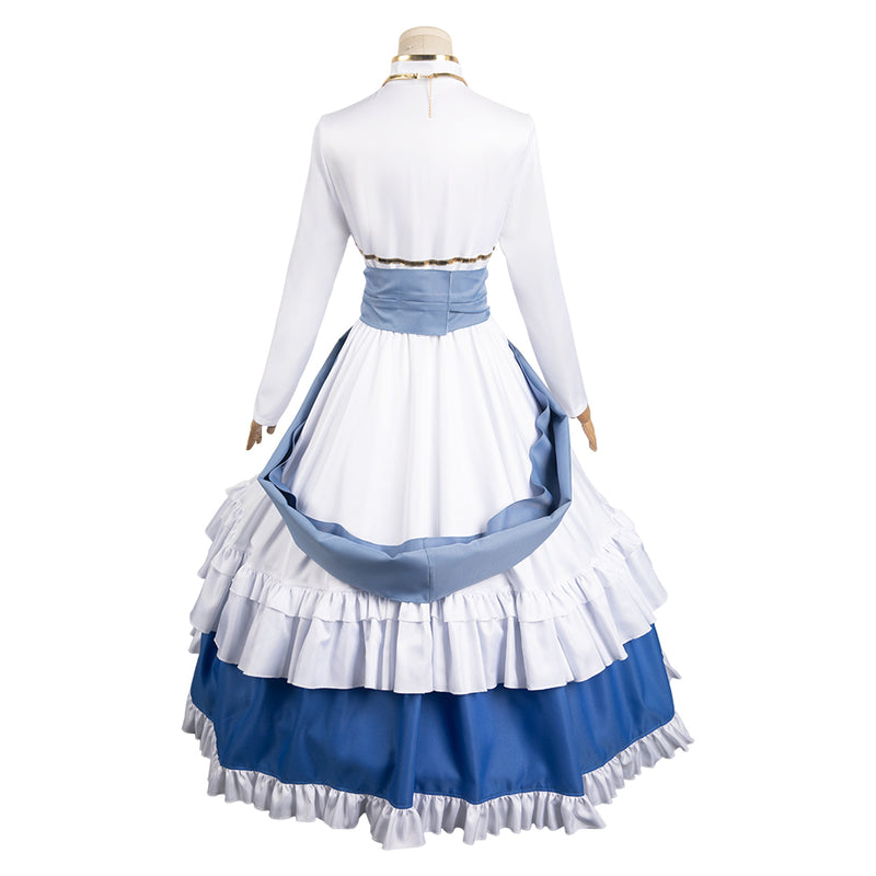 Kono Subarashii Sekai ni Shukufuku wo! Anime Eris Women White And Blue Dress Cosplay Costume