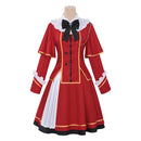 Kunon the Sorcerer Can See Mirika Huglia Red Uniform Dress Outfit Women Halloween Carnival Party Cosplay Costume