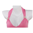 FF VII Aerith Gainsborough Women Pink Swimsuit Party Carnival Halloween Cosplay Costume