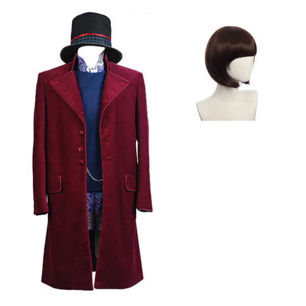 Charlie and the Chocolate Factory Willy Wonka Outfit Cosplay Costume