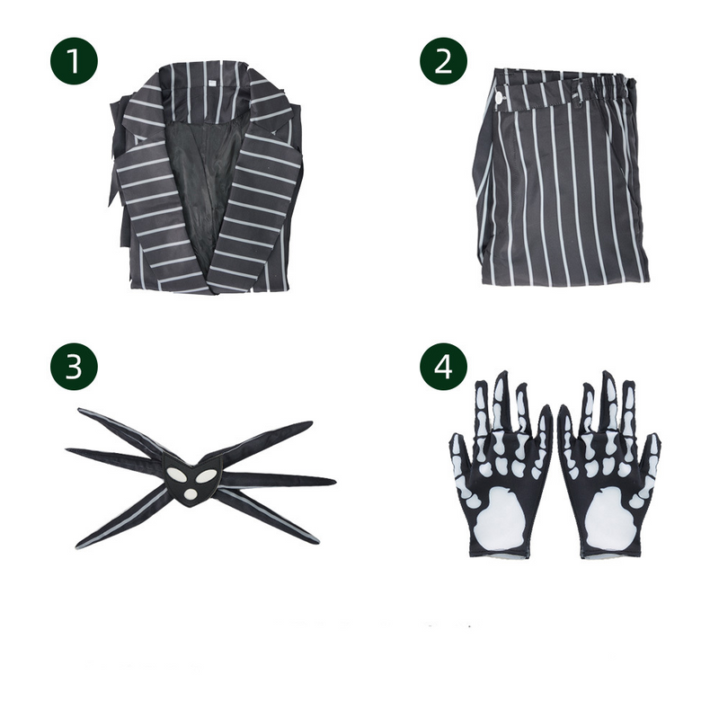 The Nightmare Before Christmas Jack Skellington Cosplay Costume Outfits Halloween Carnival Suit