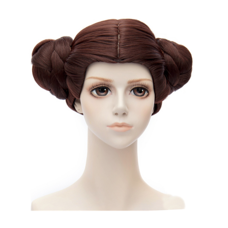 Leia Cosplay Wig Heat Resistant Synthetic Hair Carnival Halloween Party Props