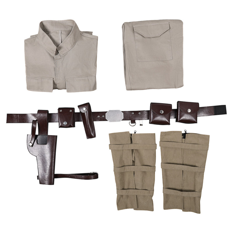 Luke Skywalker Khaki Top Pants Full Set Party Carnival Halloween Cosplay Costume