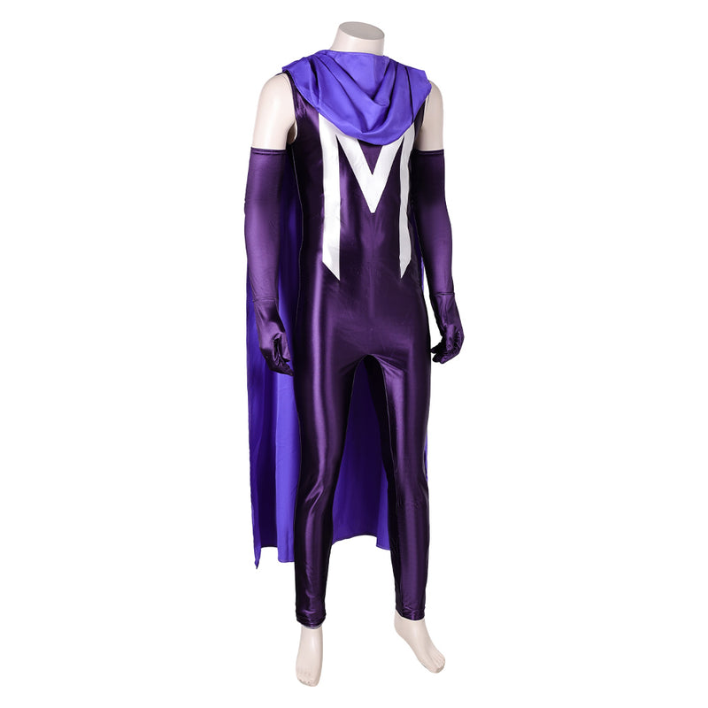 Magneto Purple Jumpsuit With Cloak Party Carnival Halloween Cosplay Costume