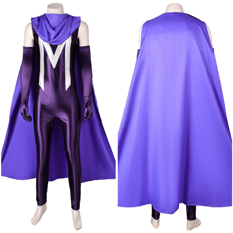 Magneto Purple Jumpsuit With Cloak Party Carnival Halloween Cosplay Costume