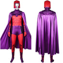 Magneto Red And Purple Jumpsuit With Cloak Party Carnival Halloween Cosplay Costume