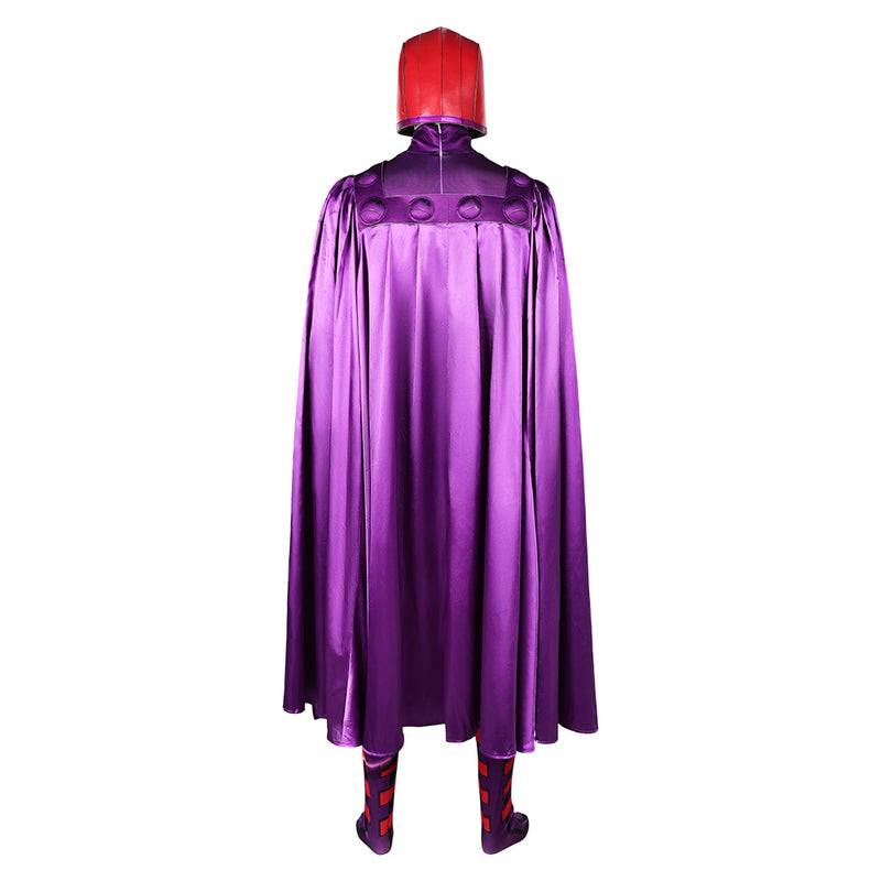 Magneto Red And Purple Jumpsuit With Cloak Party Carnival Halloween Cosplay Costume