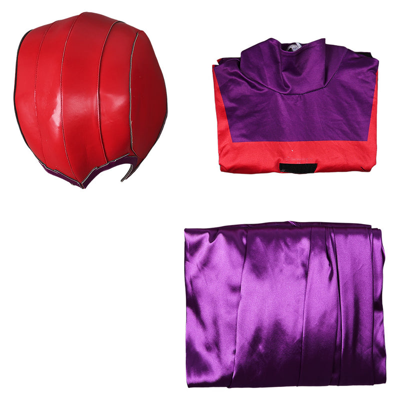 Magneto Red And Purple Jumpsuit With Cloak Party Carnival Halloween Cosplay Costume