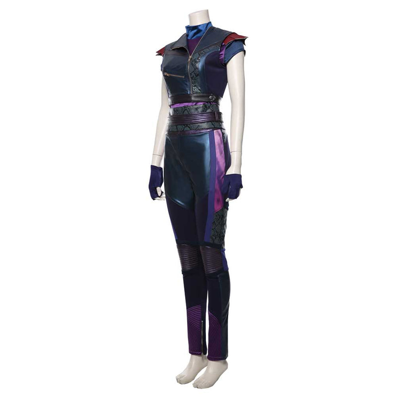 Mal Women Purple and Black Outfit Party Carnival Halloween Cosplay Costume