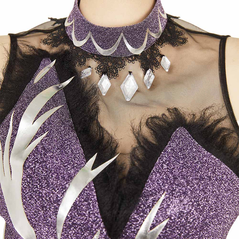 Medalist Hikaru Kamisaki Purple Dress Outfit Carnival Halloween Cosplay Costume