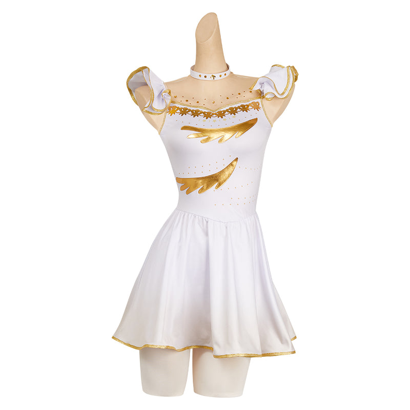 Medalist Inori Yuitsuka White Dress Outfit Carnival Halloween Cosplay Costume Medalist Inori Yuitsuka White Dress Outfit Carnival Halloween Cosplay Costume