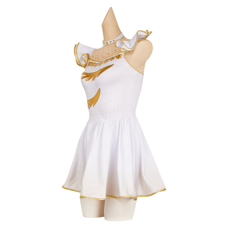 Medalist Inori Yuitsuka White Dress Outfit Carnival Halloween Cosplay Costume