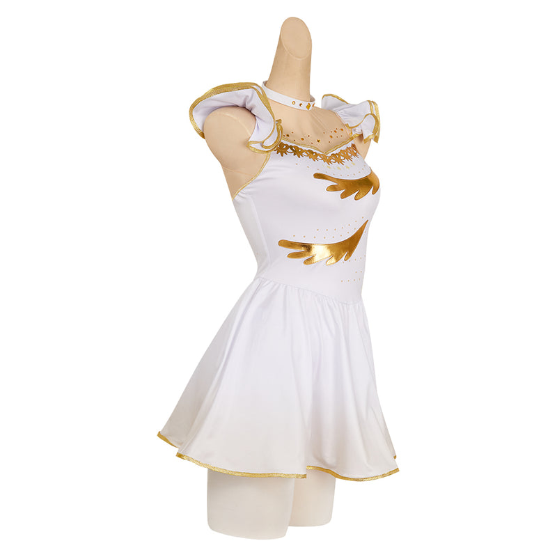 Medalist Inori Yuitsuka White Dress Outfit Carnival Halloween Cosplay Costume