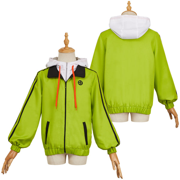 Medalist Tsukasa Akeuraji Unisex Green Coat Carnival Halloween Cosplay Costume