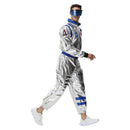 Men Astronaut Futuristic Fullset Outfits Halloween Carnival Cosplay Costume