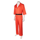 Men's Jumpsuit with Belt Orange Uniform Outfit Cosplay Costume Outfits Halloween Carnival Suit