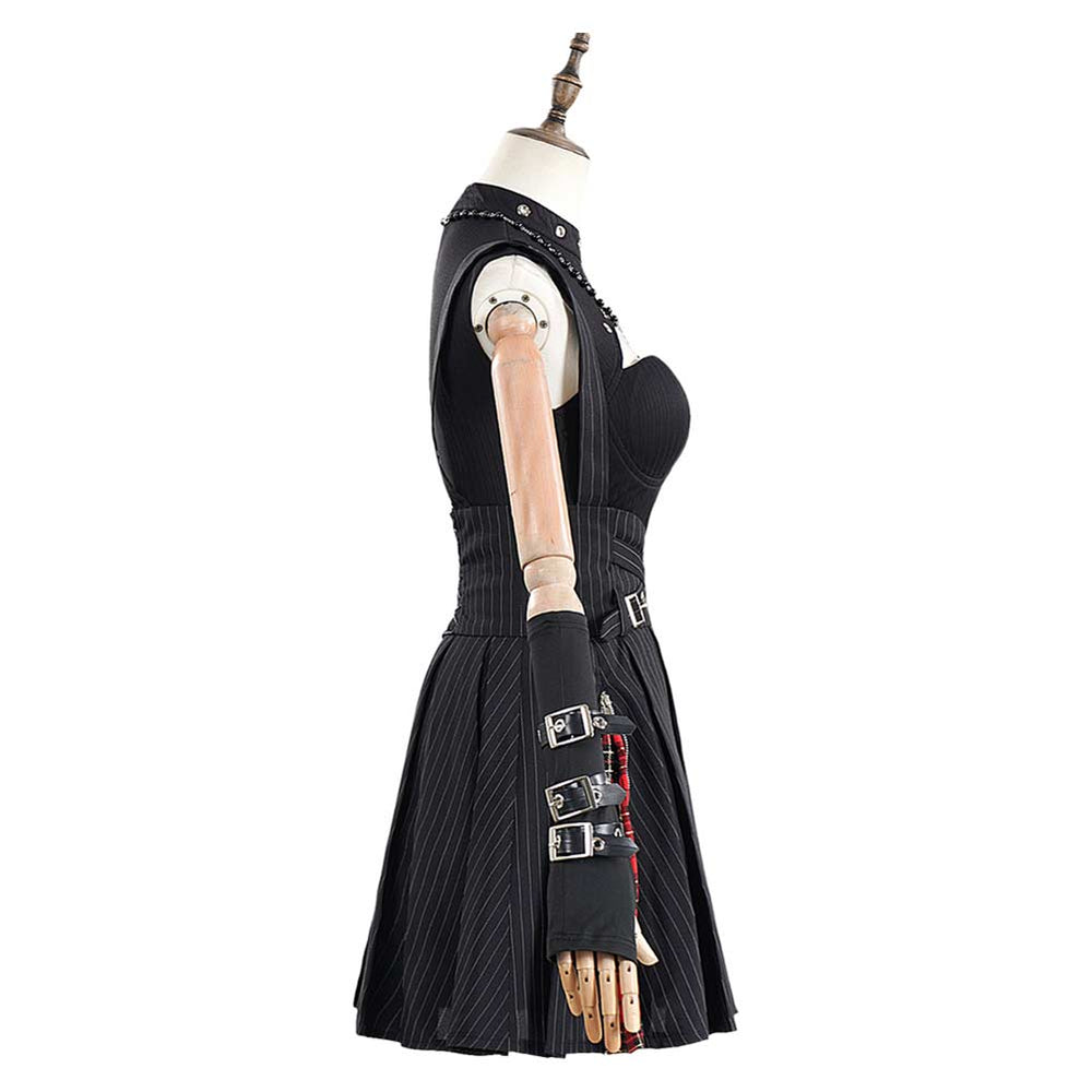 Women Black Gothic Dress Outfit Carnival Halloween Cosplay Costume