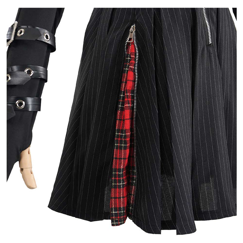Women Black Gothic Dress Outfit Carnival Halloween Cosplay Costume Women Black Gothic Dress Outfit Carnival Halloween Cosplay Costume