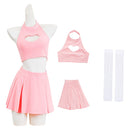 Misa Amane Women Pink Outfit Carnival Halloween Cosplay Costume