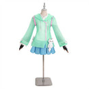 OW Kiriko Women Blue Dress Outfit Carnival Halloween Cosplay Costume