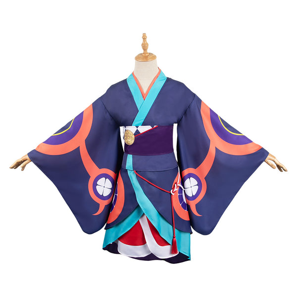 Mononoke Anime Kusuriuri Medicine Seller Blue Kimono Party Carnival Halloween Cosplay Costume