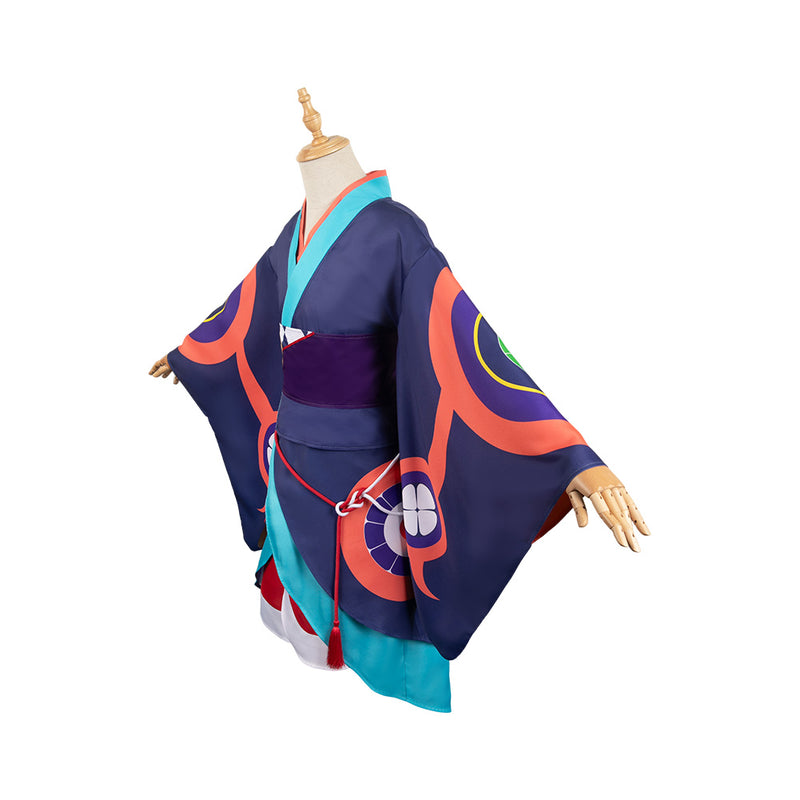 Mononoke Anime Kusuriuri Medicine Seller Blue Kimono Party Carnival Halloween Cosplay Costume