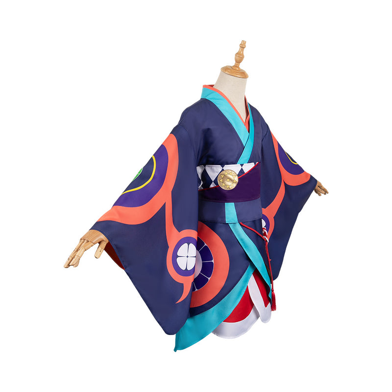 Mononoke Anime Kusuriuri Medicine Seller Blue Kimono Party Carnival Halloween Cosplay Costume