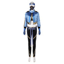 Mortal Kombat Game Kitana Women Blue Outfit Party Carnival Halloween Cosplay Costume