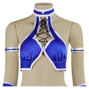 Mortal Kombat Kitana Blue Sexy Outfits Remake Women Cosplay Costume Halloween Carnival Party 