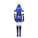 Mortal Kombat Kitana Women Blue Leather Outfit Carnival Halloween Cosplay Costume