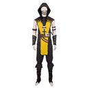Mortal Kombat Scorpion Yellow Outfit Full Set With Mask Carnival Halloween Cosplay Costume