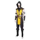 Mortal Kombat Scorpion Yellow Outfit Full Set With Mask Carnival Halloween Cosplay Costume