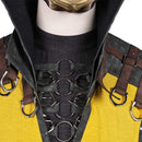 Mortal Kombat Scorpion Yellow Outfit Full Set With Mask Carnival Halloween Cosplay Costume