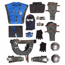 Mortal Kombat Sub-Zero Blue Outfit Full Set With Mask Carnival Halloween Cosplay Costume