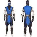 Mortal Kombat Sub-Zero Blue Outfit Full Set With Mask Carnival Halloween Cosplay Costume