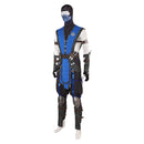 Mortal Kombat Sub-Zero Blue Outfit Full Set With Mask Carnival Halloween Cosplay Costume