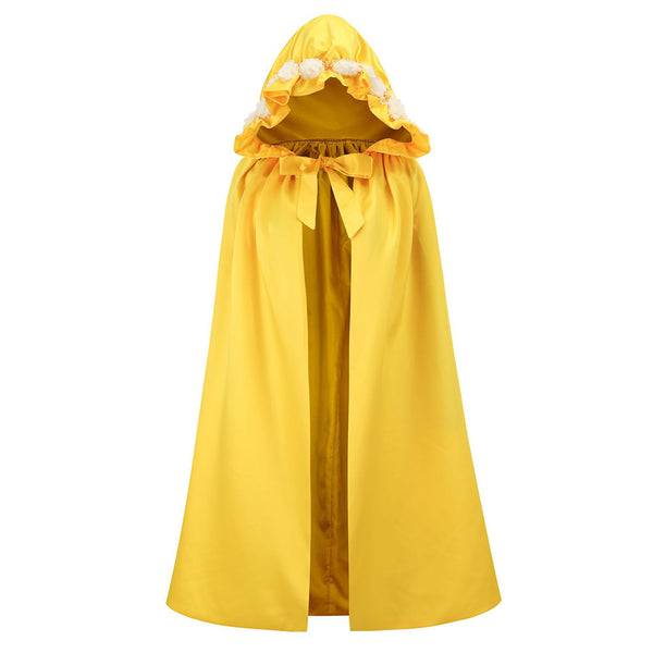 Movie Belle Kids Children Yellow Cloak Party Carnival Halloween Cosplay Costume