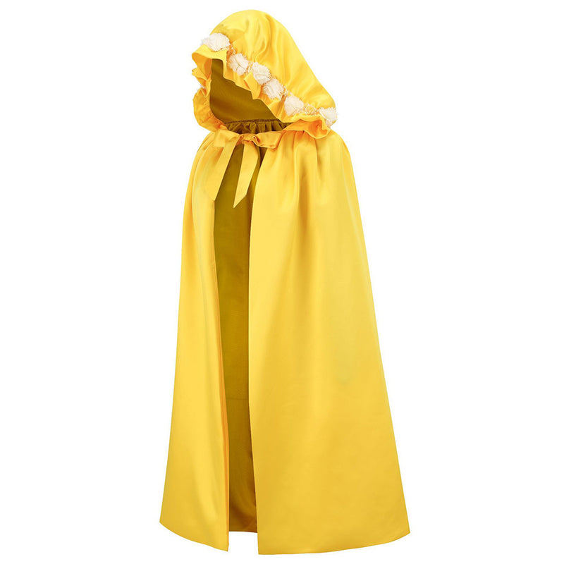 Movie Belle Kids Children Yellow Cloak Party Carnival Halloween Cosplay Costume