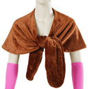 National Lampoon's Christmas Vacation Clark Griswold Brown Shawl With Hat Gloves Set Cosplay Costume